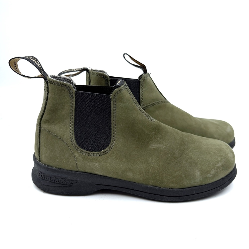 Blundstone Summer Boots Active Series Chelsea Green Leather Women Size 6 US